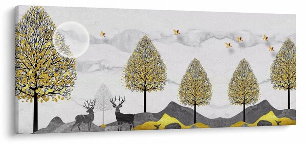 Slika naslikanih jelenova (120x50 cm)