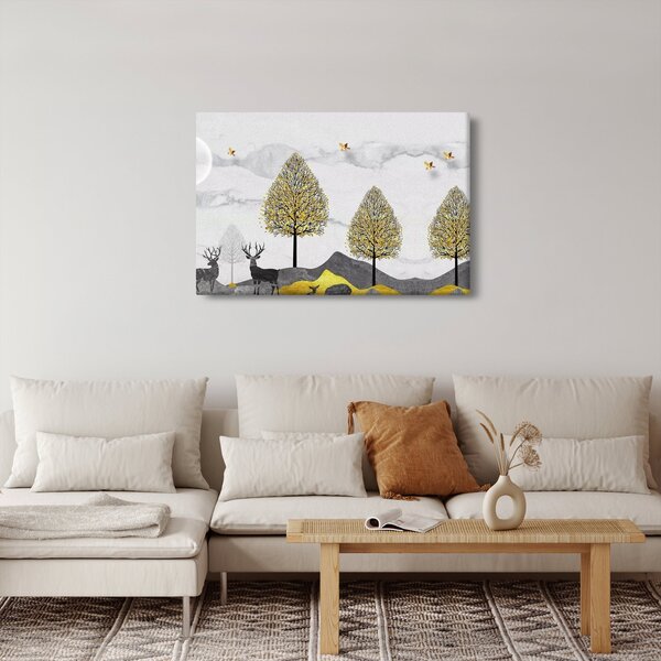 Slika naslikanih jelenova (90x60 cm)