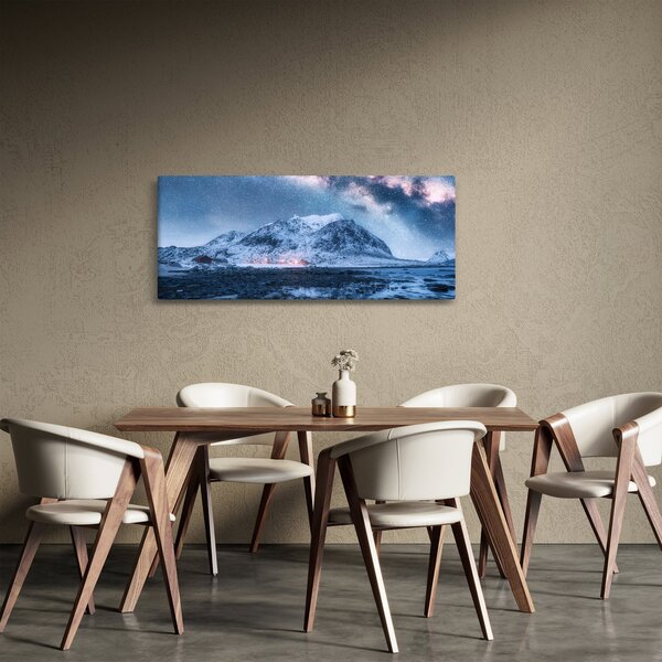 Slika planina sa zvjezdanim nebom (120x50 cm)