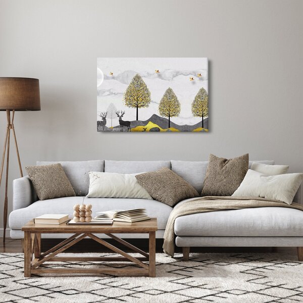 Slika naslikanih jelenova (90x60 cm)