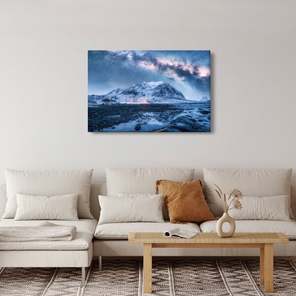 Slika planina sa zvjezdanim nebom (90x60 cm)