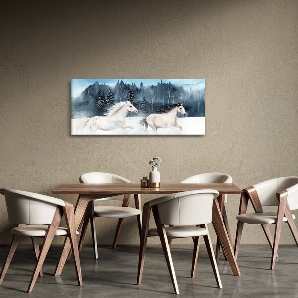 Slika naslikanih konja (120x50 cm)