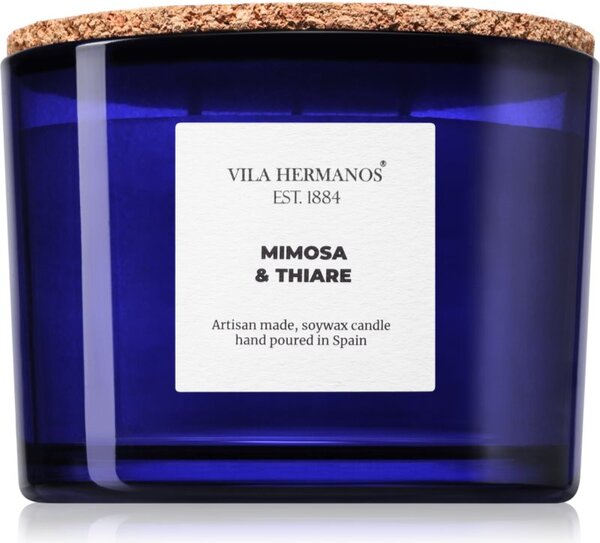 Vila Hermanos Apothecary Cobalt Blue Mimosa & Thiare mirisna svijeća 350 g