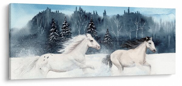 Slika naslikanih konja (120x50 cm)
