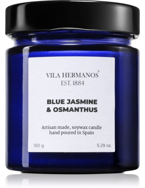 Vila Hermanos Apothecary Cobalt Blue Blue Jasmine & Osmanthus mirisna svijeća 150 g