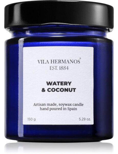 Vila Hermanos Apothecary Cobalt Blue Watery & Coconut mirisna svijeća 150 g