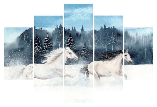 Slika naslikanih konja (150x105 cm)