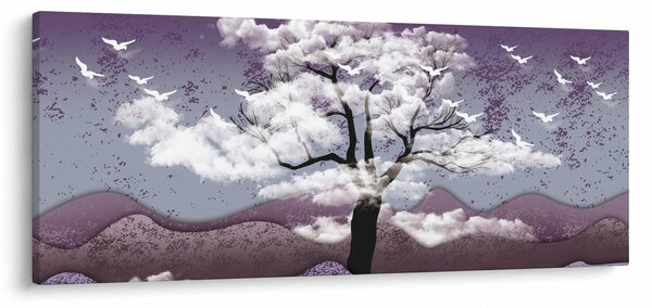 Slika - Stablo u oblacima (120x50 cm)