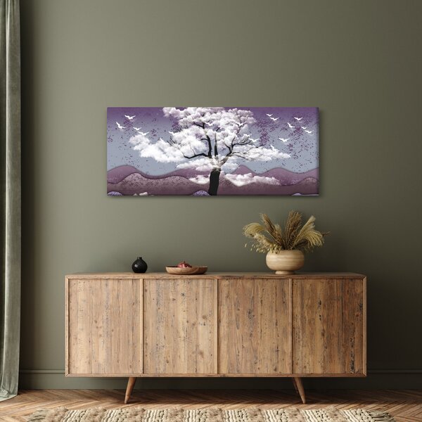 Slika - Stablo u oblacima (120x50 cm)