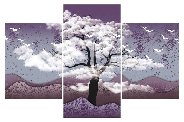 Slika - Stablo u oblacima (90x60 cm)