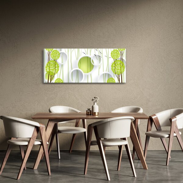 Slika apstrakcije s drvećem (120x50 cm)