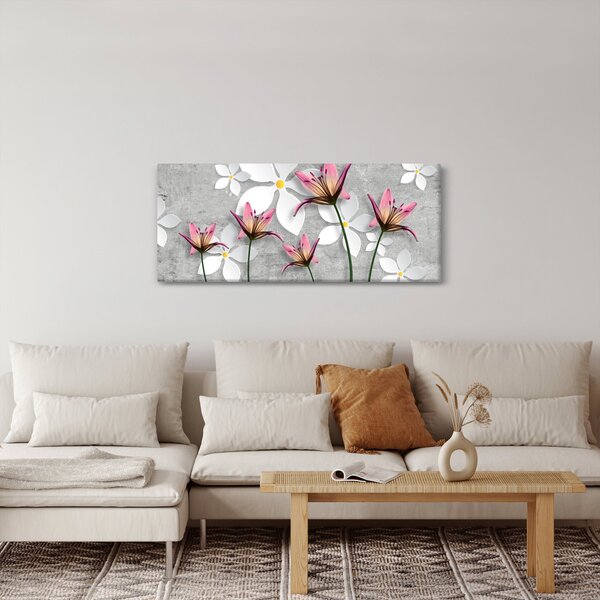 Slika cvjetne apstrakcije (120x50 cm)