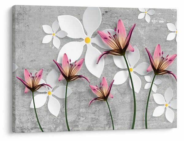 Slika cvjetne apstrakcije (70x50 cm)