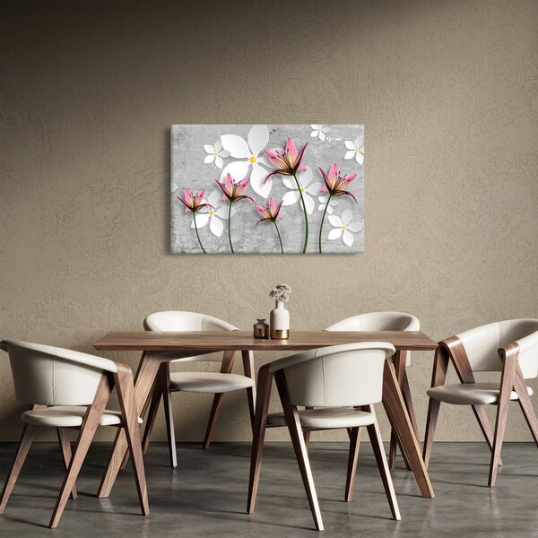 Slika cvjetne apstrakcije (90x60 cm)