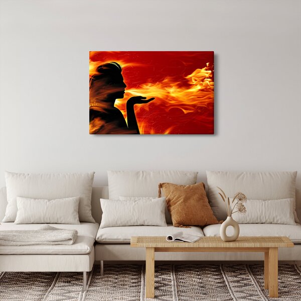 Slika žene s plamenom (90x60 cm)