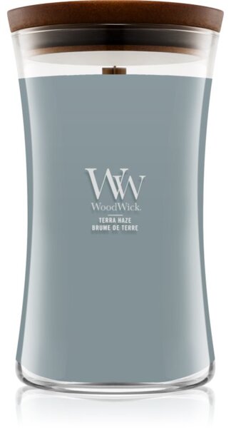 Woodwick Terra Haze mirisna svijeća s drvenim fitiljem 610 g