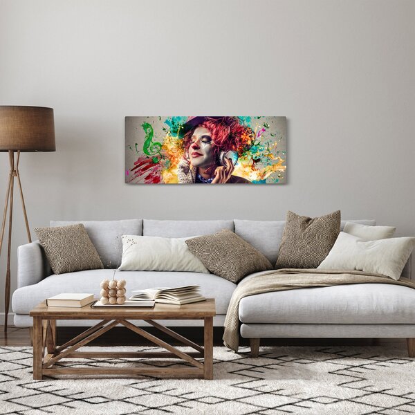 Slika - Umjetnica sa slušalicama (120x50 cm)