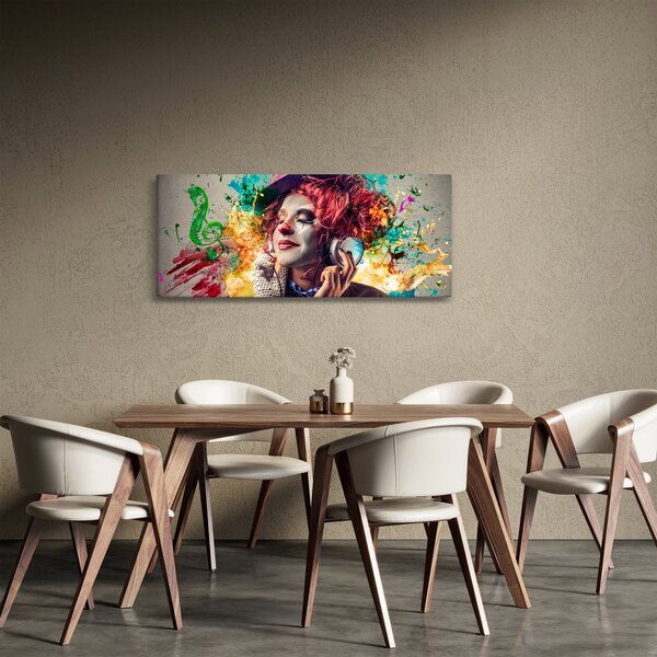Slika - Umjetnica sa slušalicama (120x50 cm)