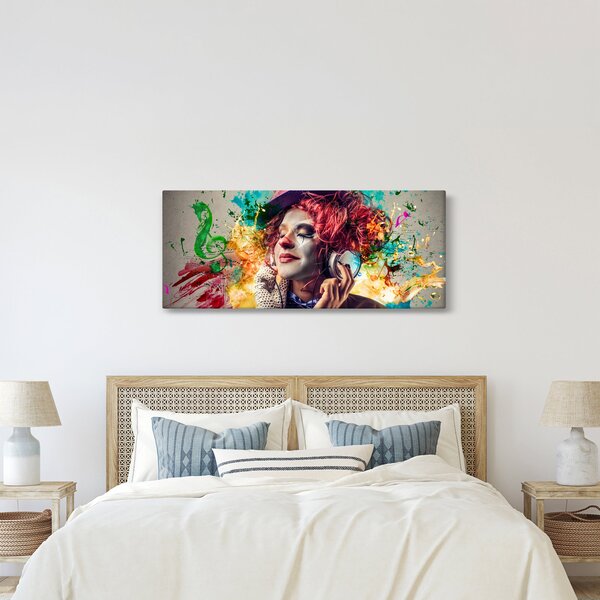Slika - Umjetnica sa slušalicama (120x50 cm)