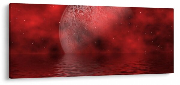 Slika - Mjesec na vodenoj površini (120x50 cm)