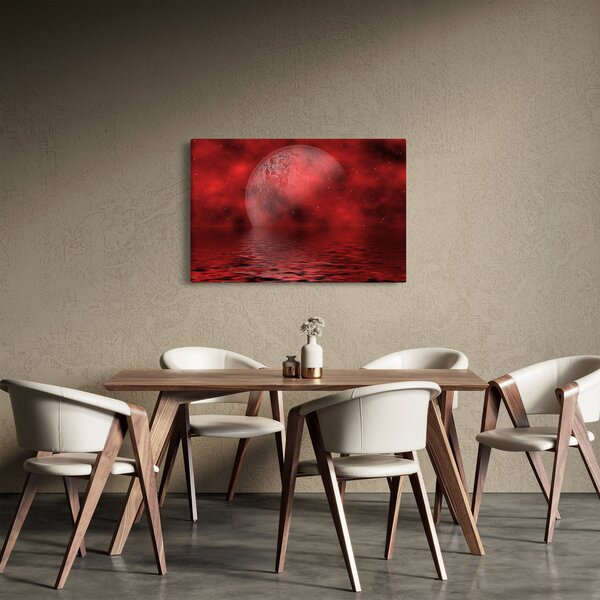 Slika - Mjesec na vodenoj površini (90x60 cm)