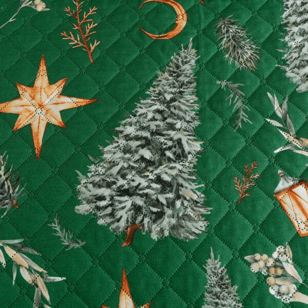 Prekrivač za krevet GREEN CHRISTMAS, zeleni Dimenzije: 170 x 210 cm