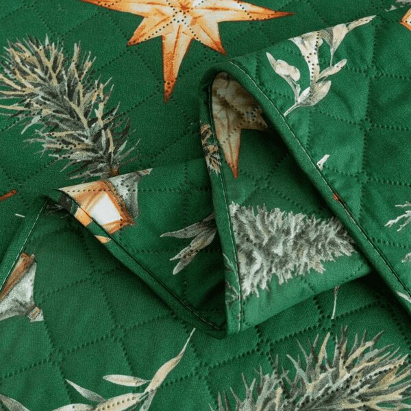Prekrivač za krevet GREEN CHRISTMAS, zeleni Dimenzije: 170 x 210 cm