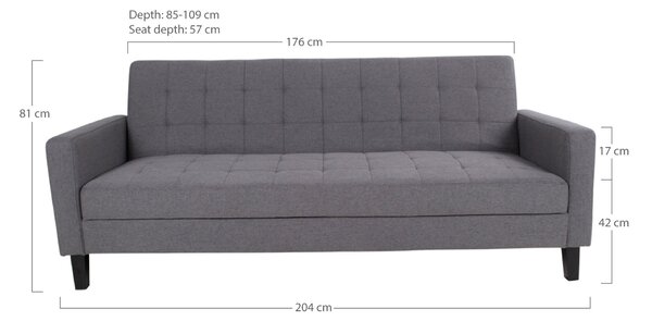 Zondo.hr Sofa Mvadoria (tamnosiva). Akcija -20%. 1147457