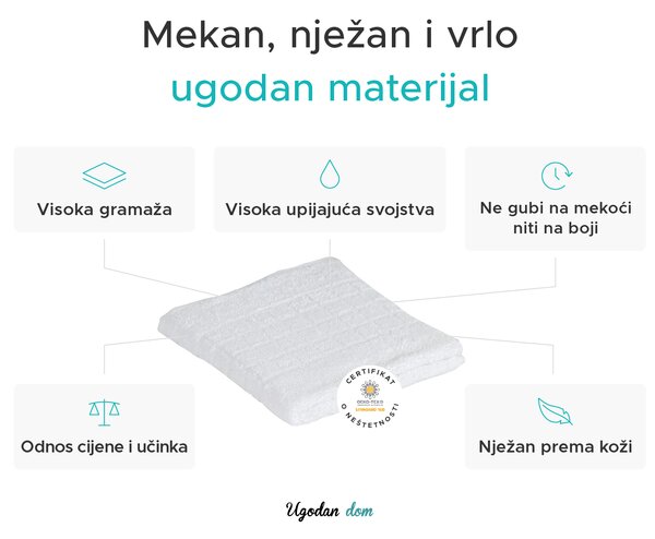 Ručnik SOFT 50 x 100 cm maslinasto zeleni, 100% pamuk