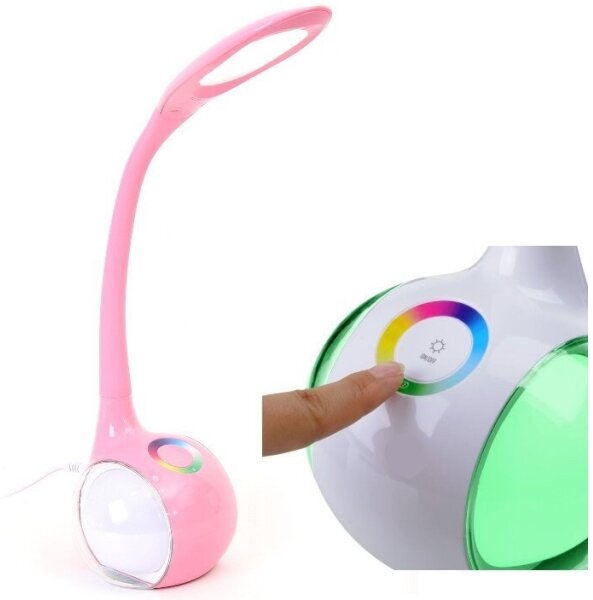LED RGB Prigušiva stolna lampa LED/7W/230V ružičasta