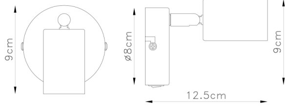 Globo 54008-1 - Zidna reflektorska svjetiljka MARTHA 1xE27/60W/230V