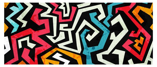 Slika grafičke apstrakcije (120x50 cm)