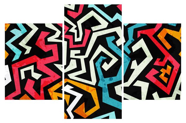 Slika grafičke apstrakcije (90x60 cm)