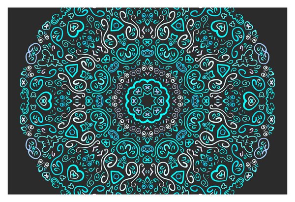 Slika ornamentalne apstrakcije (90x60 cm)