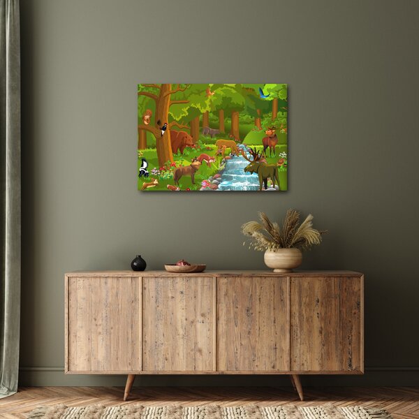 Dječja slika sa životinjama (70x50 cm)