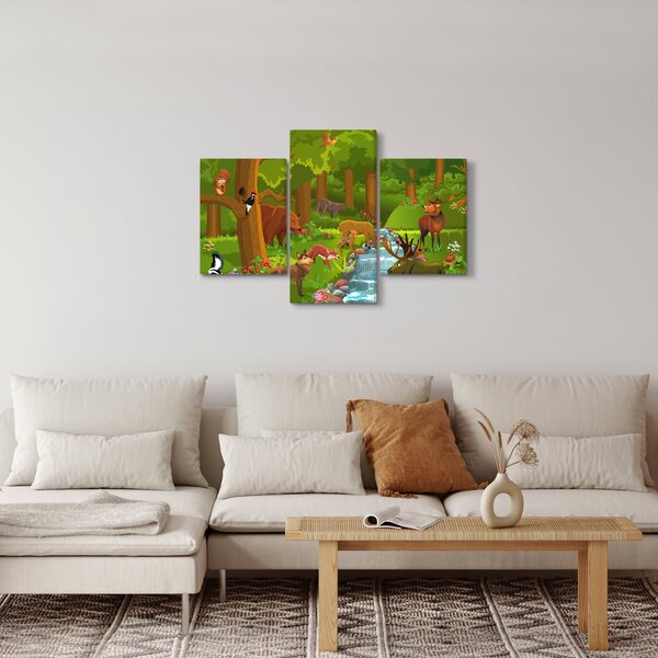 Dječja slika sa životinjama (90x60 cm)