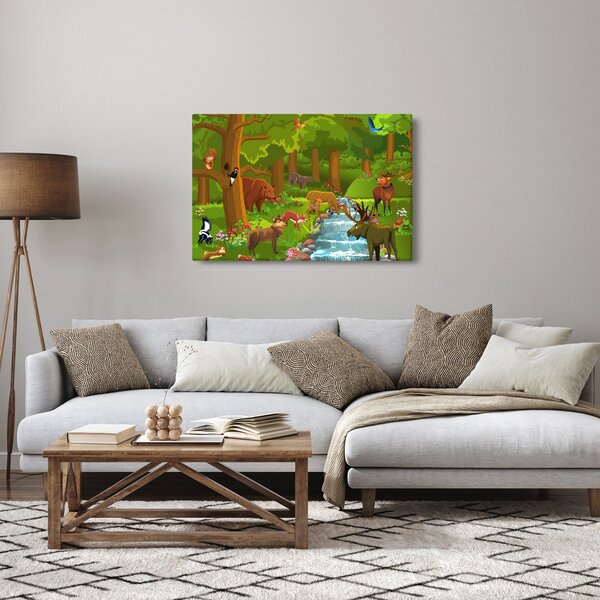 Dječja slika sa životinjama (90x60 cm)