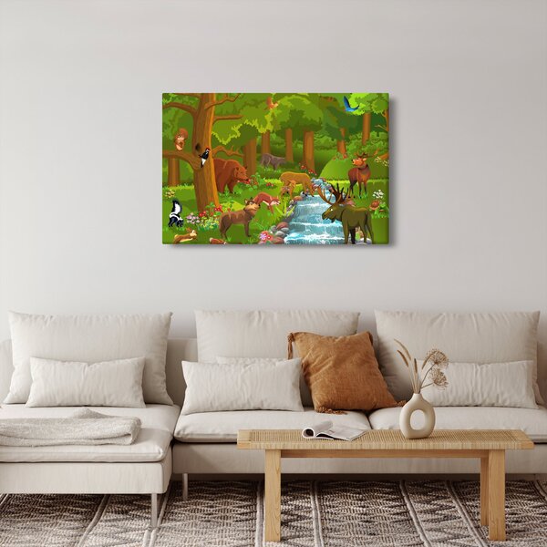 Dječja slika sa životinjama (90x60 cm)
