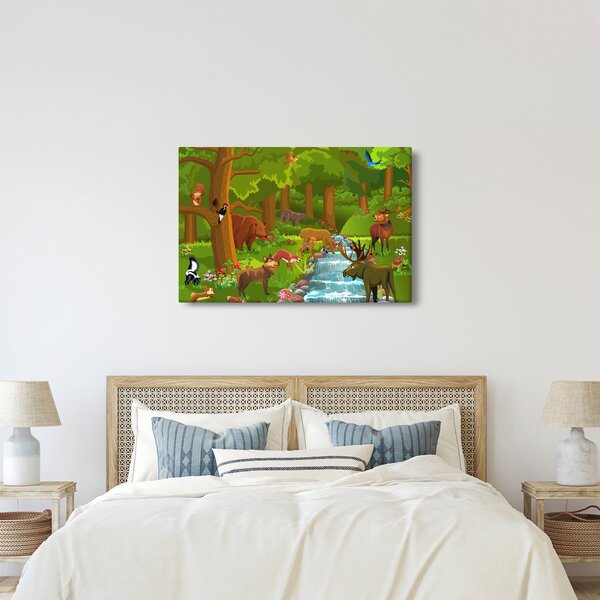 Dječja slika sa životinjama (90x60 cm)