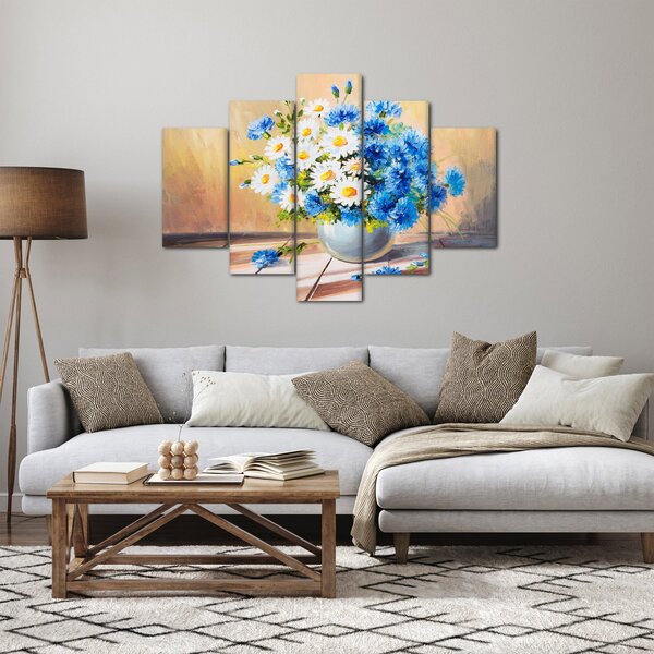 Naslikana slika cvijeća u vazi (150x105 cm)