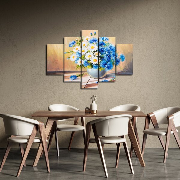 Naslikana slika cvijeća u vazi (150x105 cm)