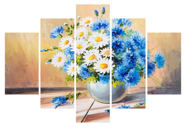 Naslikana slika cvijeća u vazi (150x105 cm)