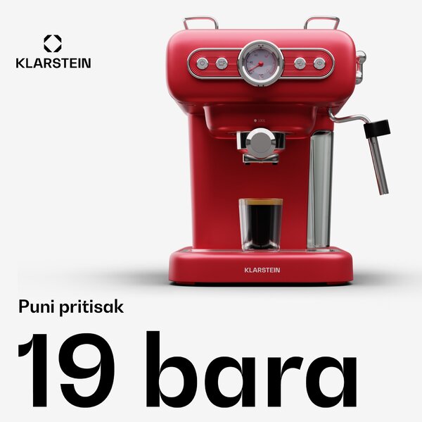 Klarstein Espressionata Evo aparat za espresso 950W 19 Bar 1,2L 2 šalice
