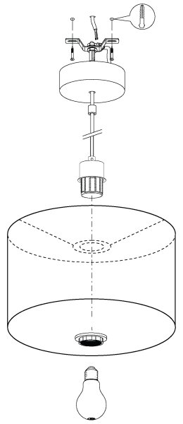 Eglo 99042 - Luster na sajli MASERLO 1xE27/40W/230V