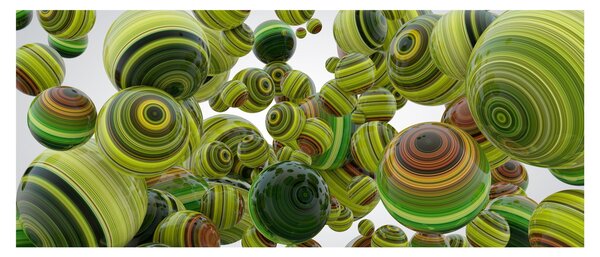 Slika prugastih kugli (120x50 cm)