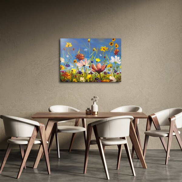 Naslikana slika procvjetale livade (70x50 cm)