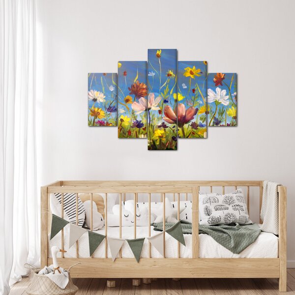 Naslikana slika procvjetale livade (150x105 cm)