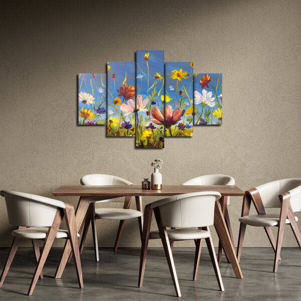 Naslikana slika procvjetale livade (150x105 cm)