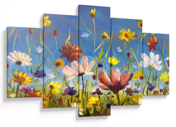 Naslikana slika procvjetale livade (150x105 cm)