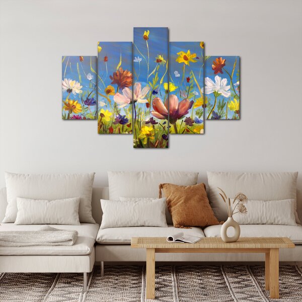 Naslikana slika procvjetale livade (150x105 cm)